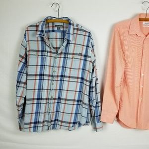 Eddie Bauer flanel button down plaid shirt